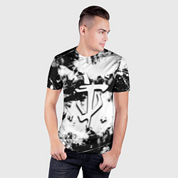 Футболка спортивная мужская Doom краски всплеск белые, цвет: 3D-принт — фото 2