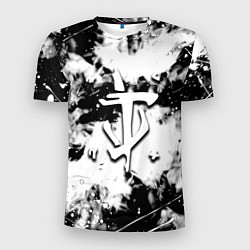 Футболка спортивная мужская Doom краски всплеск белые, цвет: 3D-принт