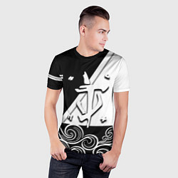Футболка спортивная мужская Doom стильная геометрия, цвет: 3D-принт — фото 2