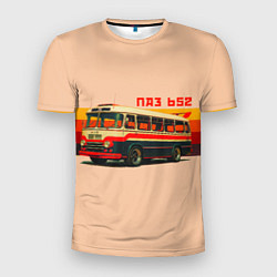 Мужская спорт-футболка ПАЗ 652 ретро автобус поп-арт