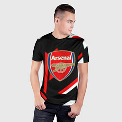 Футболка спортивная мужская Arsenal geometry steel, цвет: 3D-принт — фото 2