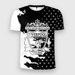 Футболка спортивная мужская Liverpool текстура спорт, цвет: 3D-принт