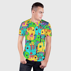 Футболка спортивная мужская Яркие тропические рыбки паттер, цвет: 3D-принт — фото 2