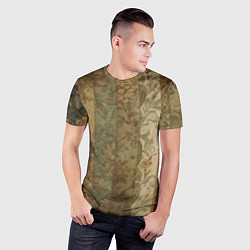 Футболка спортивная мужская Винтажный коллаж из полос, цвет: 3D-принт — фото 2