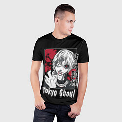 Футболка спортивная мужская Аниме Токийский Гуль, Кен Канеки, цвет: 3D-принт — фото 2