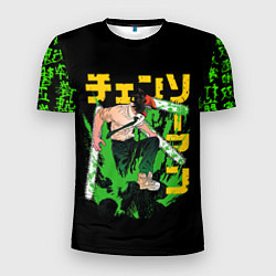 Футболка спортивная мужская Аниме Человек бензопила, цвет: 3D-принт