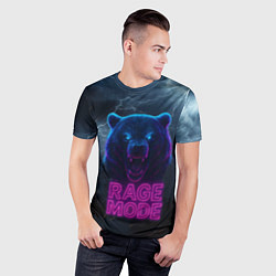 Футболка спортивная мужская Rage mode злой медведь, цвет: 3D-принт — фото 2