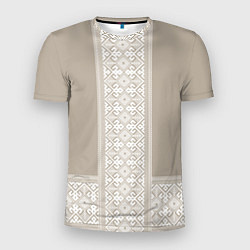 Футболка спортивная мужская Славянский орнамент-вышиванка рубаха, цвет: 3D-принт