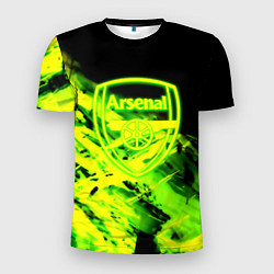 Футболка спортивная мужская Арсенал кислотные краски, цвет: 3D-принт