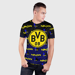 Футболка спортивная мужская Borussia ninja x fortnite, цвет: 3D-принт — фото 2