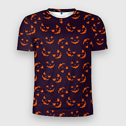 Мужская спорт-футболка Страшно веселый Halloween - паттерн