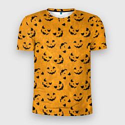 Мужская спорт-футболка Страшно веселый паттерн на Halloween