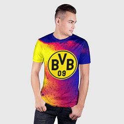 Футболка спортивная мужская Borussia космические краски, цвет: 3D-принт — фото 2