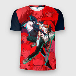 Мужская спорт-футболка Битва с Резе Человек бензопила