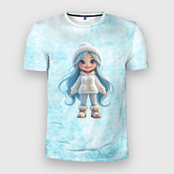 Футболка спортивная мужская Девочка-зима, цвет: 3D-принт