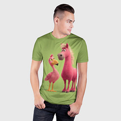 Футболка спортивная мужская Розовые они такие, цвет: 3D-принт — фото 2