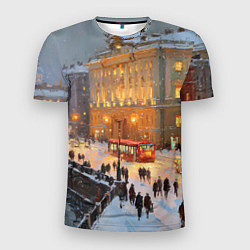 Мужская спорт-футболка Предновогодний Санкт-Петербург