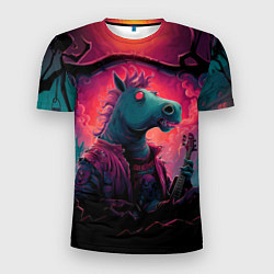 Мужская спорт-футболка Лошадь рок стиль