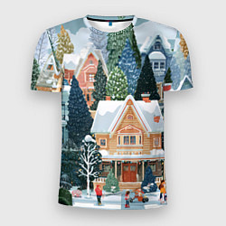 Мужская спорт-футболка Новогодний елочный двор
