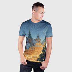 Футболка спортивная мужская Новый год в старом городе, цвет: 3D-принт — фото 2