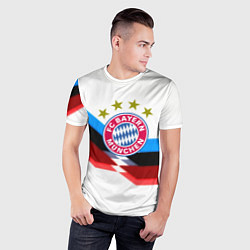 Футболка спортивная мужская Бавария Мюнхен геометрия спорт, цвет: 3D-принт — фото 2