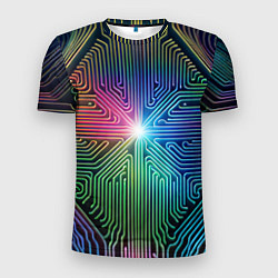 Футболка спортивная мужская Линейная графика, цвет: 3D-принт