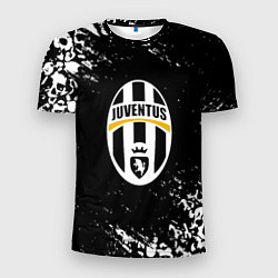Мужская спорт-футболка Ювентус черепа краски