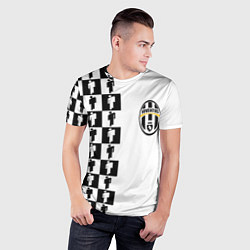 Футболка спортивная мужская Ювентус паттерн люди, цвет: 3D-принт — фото 2