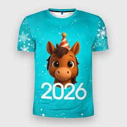 Мужская спорт-футболка Голова лошадки