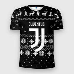 Мужская спорт-футболка Ювентус новый год текстура