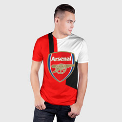Футболка спортивная мужская Арсенал геометрия спорт, цвет: 3D-принт — фото 2
