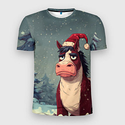 Мужская спорт-футболка Уставшая лошадь