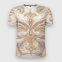 Мужская спорт-футболка Перламутровый орнамент с перьями