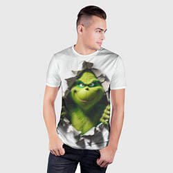 Футболка спортивная мужская Гринч пробитие, цвет: 3D-принт — фото 2