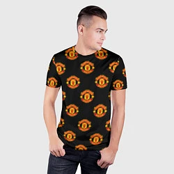 Футболка спортивная мужская Manchester United Pattern, цвет: 3D-принт — фото 2