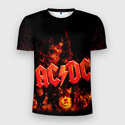 Мужская спорт-футболка AC/DC Flame