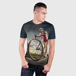 Футболка спортивная мужская Велогонщик, цвет: 3D-принт — фото 2