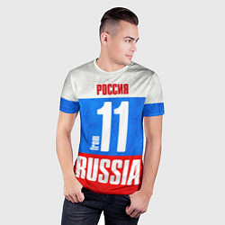Футболка спортивная мужская Russia: from 11, цвет: 3D-принт — фото 2