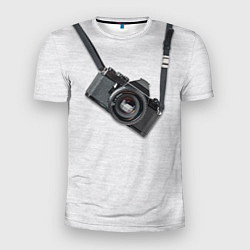 Мужская спорт-футболка Фотоаппарат на груди