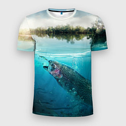 Мужская спорт-футболка Рыбалка на спиннинг
