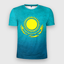 Мужская спорт-футболка Флаг Казахстана