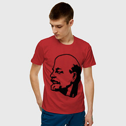 Футболка хлопковая мужская Ленин: скульптура, цвет: красный — фото 2