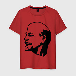 Футболка хлопковая мужская Ленин: скульптура, цвет: красный