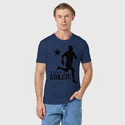 Футболка хлопковая мужская Лёгкая атлетика, цвет: тёмно-синий — фото 2
