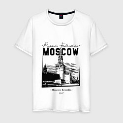 Футболка хлопковая мужская Moscow Kremlin 1147 цвета белый — фото 1