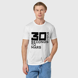 Футболка хлопковая мужская 30 Seconds To Mars, цвет: белый — фото 2