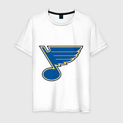 Футболка хлопковая мужская St Louis Blues, цвет: белый