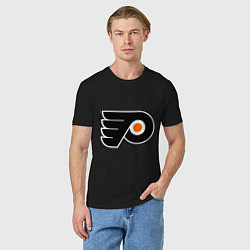 Футболка хлопковая мужская Philadelphia Flyers, цвет: черный — фото 2