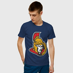 Футболка хлопковая мужская Ottawa Senators цвета тёмно-синий — фото 2