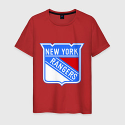 Футболка хлопковая мужская New York Rangers, цвет: красный